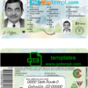 Colorado driver license PSD template