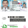 Connecticut driver license PSD template