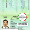 editable template, Costa Rica diplomatic passport template in PSD format