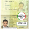 editable template, Cote D'Ivoire passport template in PSD format, fully editable