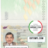 editable template, Cyprus passport template in PSD format