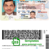 Delaware driver license template in PSD format