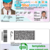 District of Columbia driver license PSD template, with the fonts