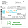editable template, Moldova Gas utility bill template, fully editable in PSD format
