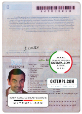 editable template, Greece passport template in PSD format, fully editable