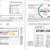 editable template, USA Maryland Howard Business bank statement template, Excel and PDF format (.xls and .pdf) (4 pages)