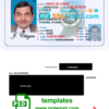 Indiana driver (operator) license template in PSD format