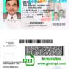 Iowa driver license PSD template