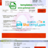 editable template, Ireland Meteor utility bill template fully editable in PSD format