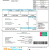 editable template, Ireland Flogas Natural Gas utility bill template in Word and PDF format