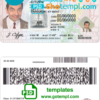 Kentucky driver license PSD template