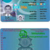 Pakistan City Traffic Police Lahore driver license template in PSD format