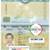 editable template, Laos passport template in PSD format