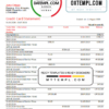 editable template, Lithuania (Litva) Citadele bank credit card statement template in Word and PDF format