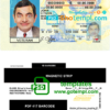 Louisiana driver license PSD template