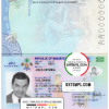 editable template, Maldives passport template in PSD format, fully editable, with all fonts
