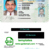 Montana driver license PSD template