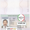 editable template, Myanmar passport template in PSD format, with all fonts