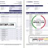 editable template, United Kingdom Natwest bank statement template in Word and PDF format (2 pages)