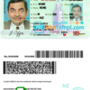 Nebraska driver license PSD template