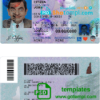 New Hampshire driver license PSD template