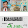 New Jersey driver license PSD template, with the fonts