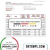 editable template, Ukraine Oshadbank statement template in Word and PDF format