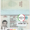 editable template, Norway passport template in PSD format