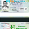 Ohio driver license PSD template
