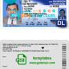 Oklahoma driver license PSD template