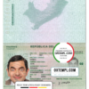 editable template, Peru passport template in PSD format, fully editable