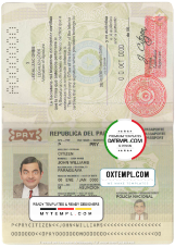 editable template, Paraguay passport template in PSD format