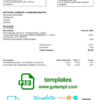 editable template, Latvia Renfe utility bill template, fully editable in PSD format