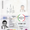 editable template, Romania passport template in PSD format