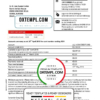 editable template, Spain Santander credit card proof of address bank statement in Word and PDF format