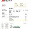 editable template, Czech Republic Photon Energy utility bill template in Word and PDF format