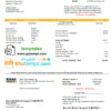editable template, Iran Kiana Petro Energy Co utility bill template in Word and PDF format
