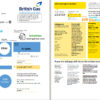 editable template, United Kingdom British Gas utility bill template in Word and PDF format fully editable (2 pages) version 1