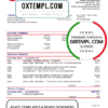 editable template, USA Bancorp bank proof of address statement template in Word and PDF format