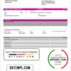 editable template, Spain Self Bank proof of address statement template in Word and PDF format, .doc and .pdf format