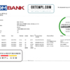 editable template, Somalia Sombank bank statement template in Word and PDF format