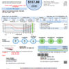 editable template, USA Wyoming High West Energy utility bill in Word and PDF format, version 2