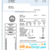 editable template, USA Florida water utility bill template in Word and PDF format