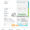 editable template, Australia Telstra telecommunications utility bill template in Word and PDF format