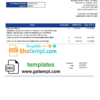 editable template, Bahrain Falcon Electrical S.P.C electricity utility bill template in Word and PDF format