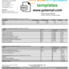editable template, Bulgary electricity utility bill template in Word and PDF