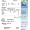 editable template, USA Utah Rocky Mountain Power electricity utility bill template in Word and PDF format