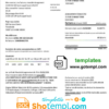 editable template, France EDF proof of address utility bill template in Word and PDF format