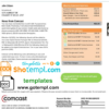 editable template, USA Utah Comcast utility bill template in Word and PDF format version 1