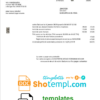 editable template, France Orange utility bill template in Word and PDF format